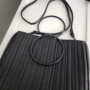 Thacker Elegant Soft Leather Black Crossbody Handbag/purse